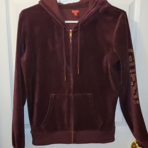 Guess Gold and Burgundy Sweater - Picture 2 of 2